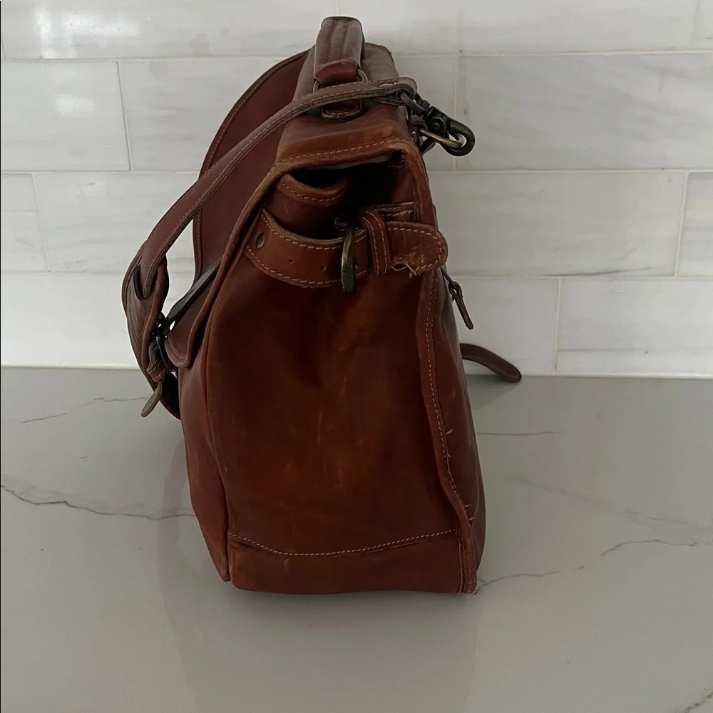 Korchmar Vintage Leather Messenger Bag Briefcase